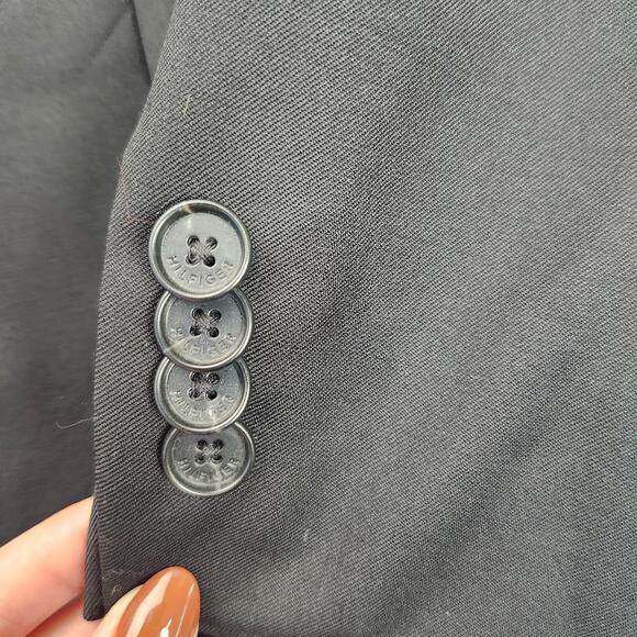 Tommy Hilfiger Mens Suit Jacket Notch Lapel Black Blazer size S44 W38 - Picture 4 of 14
